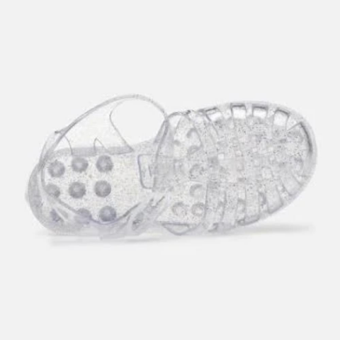 Meduse Sun Argent Pailette Sandals - Sandalet Şeffaf Beyaz