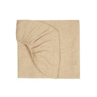 Wabi Sabi Lastikli Çarşaf, Dots Ginger 70x140
