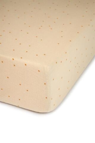 Wabi Sabi Lastikli Çarşaf, Dots Ginger 70x140