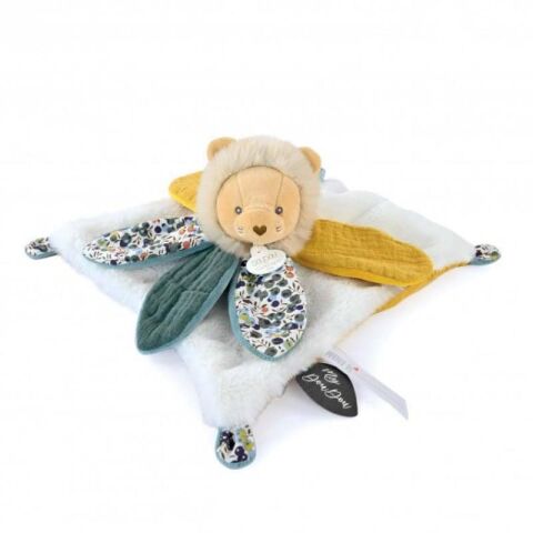 Doudou Sarı ve Yeşil Yapraklı Aslan