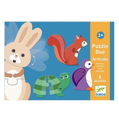 Djeco İkili Puzzle Articulo Animals / 2+ Duo Puzzle