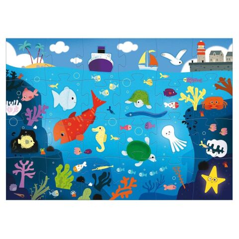 Djeco Dev Puzzle 24 Parçalı Yapboz - Deniz Altı / Puzzle Geant