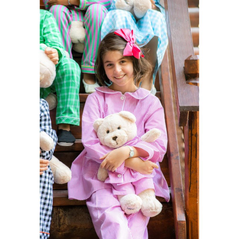 Luna Mia Pink Stripe Uyku Arkadaşlı Çocuk Pijama Seti