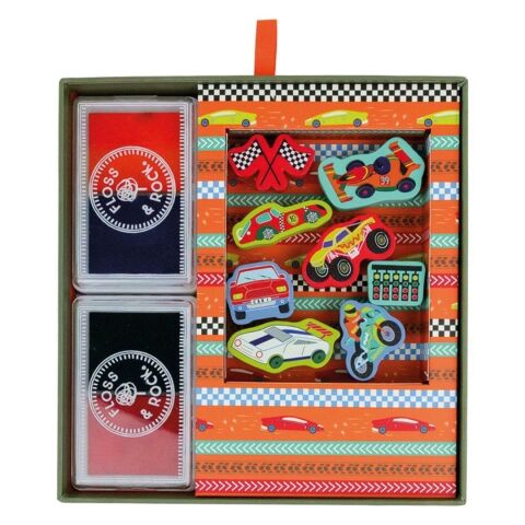 Floss & Rock Stamper Ahşap Baskı Seti / Cars