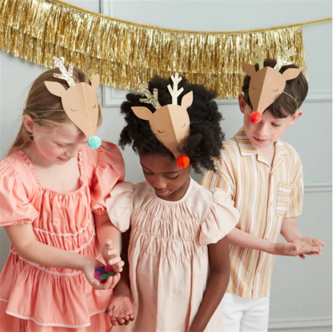 Meri Meri - Reindeer Party Hats - Ren Geyikleri Parti Şapkaları - 6Lı