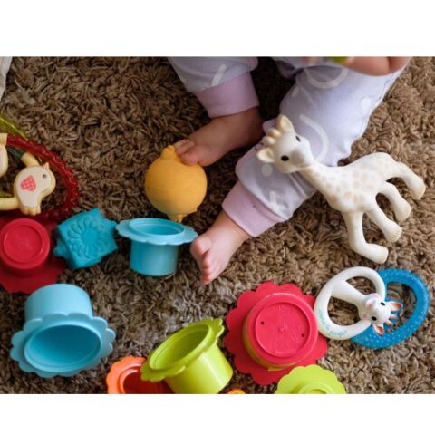 Sophie la Girafe İçiçe Geçebilen Çiçekler