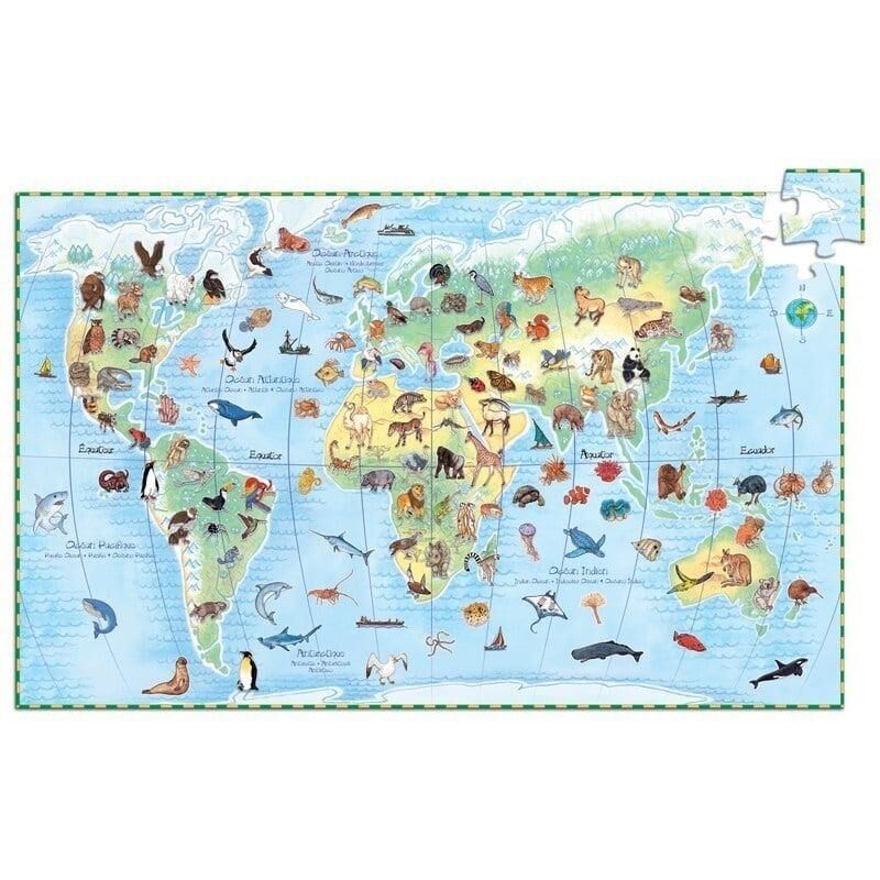 Djeco Klasik Puzzle 100 Parça - World's Animals