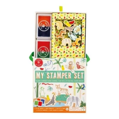 Floss & Rock Stamper Ahşap Baskı Seti / Jungle