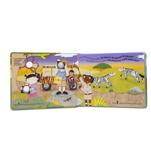 Melissa & Doug Poke-A-Dot - İnteraktif Kitap - The Wheels on the Bus - Safari