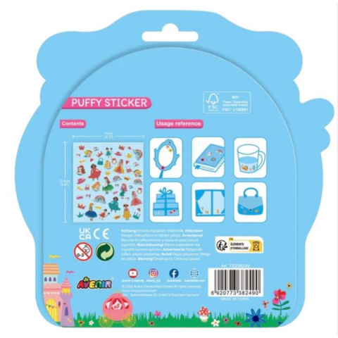 Avenir Kabartmalı Çıkartmalar - Princess