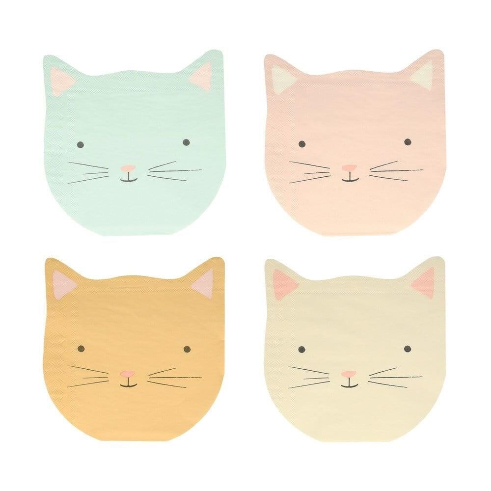 Meri Meri - Kedi Peçeteler - Cat Napkins - 16'Lı