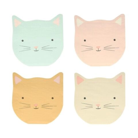 Meri Meri - Kedi Peçeteler - Cat Napkins - 16'Lı