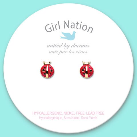 Cutie Studs / Küpe- Little Ladybug