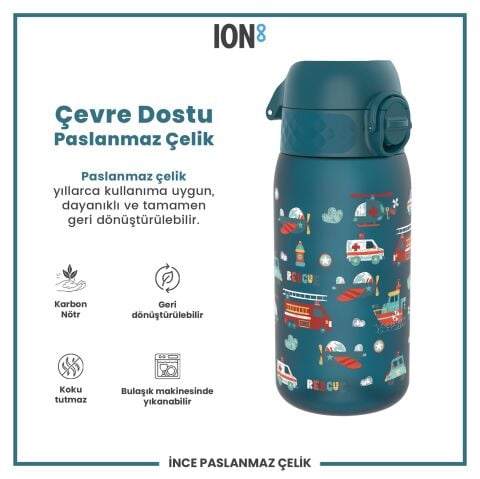 Ion8 - Çocuk Suluk - İlk Yardım Taşitları - 350 ml - Sızdırmaz - BPA İçermeyen