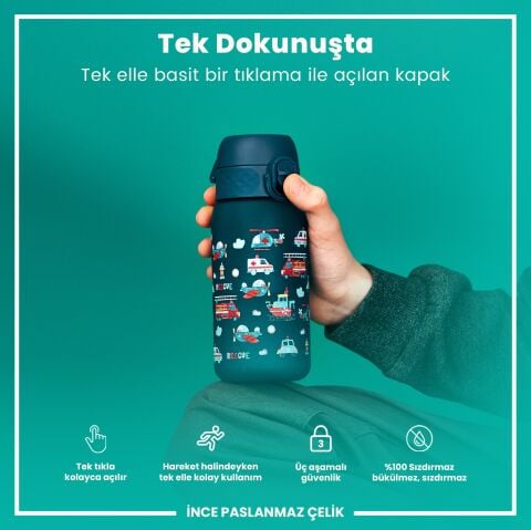 Ion8 - Çocuk Suluk - İlk Yardım Taşitları - 350 ml - Sızdırmaz - BPA İçermeyen
