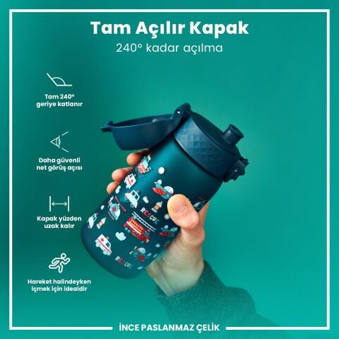 Ion8 - Çocuk Suluk - İlk Yardım Taşitları - 350 ml - Sızdırmaz - BPA İçermeyen
