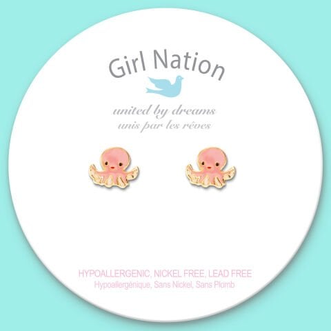 Cutie Studs / Küpe- Obedient Octopus