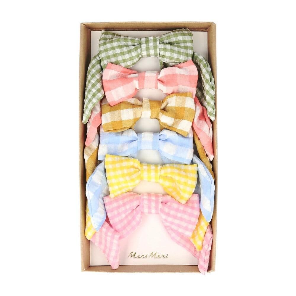 Meri Meri - Gingham Hair Bows - Pötikareli Saç Aksesuarı