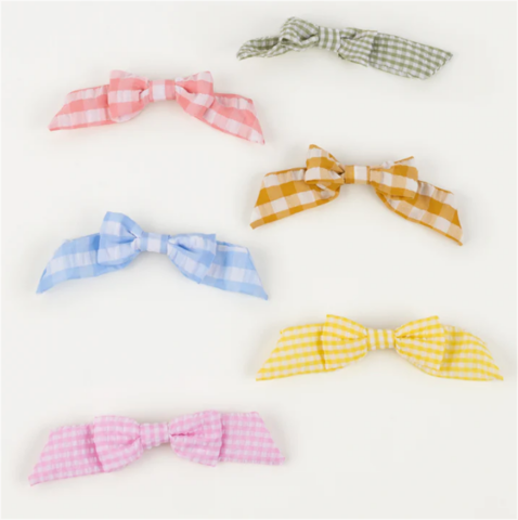 Meri Meri - Gingham Hair Bows - Pötikareli Saç Aksesuarı