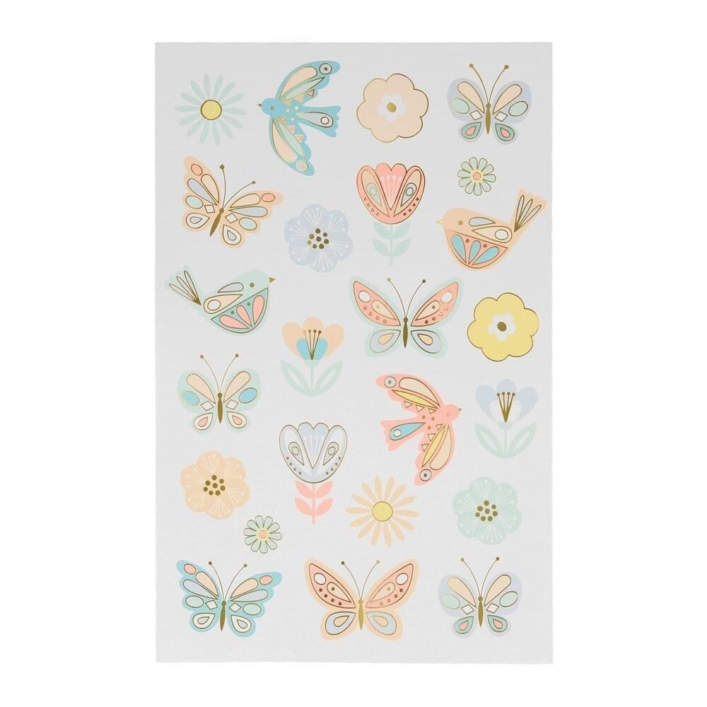 Meri Meri - Birds & Butterflies Tattoo Sheet - Kuşlar & Kelebekler Geçici Dövmeleri - 2'Li
