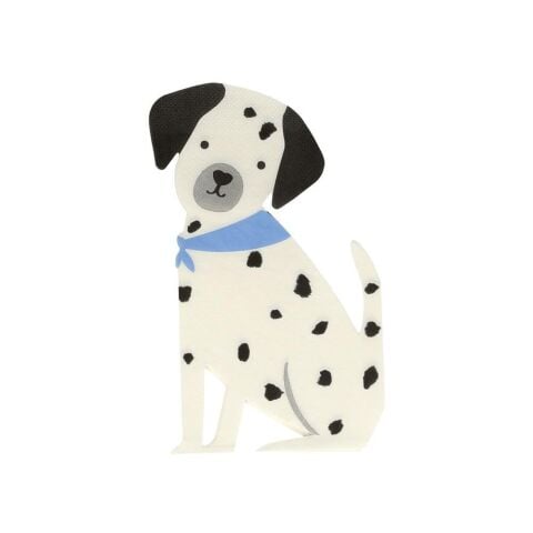 Meri Meri - Puppy Napkins - Yavru Köpek Peçeteler - 16'Lı
