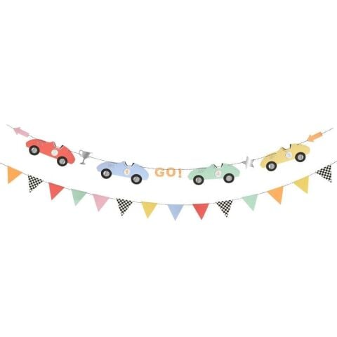 Meri Meri - Race Cars Garland - Yarış Arabaları Asılan Süs