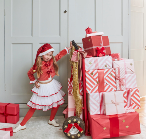 Meri Meri - Santa's Little Helper Kostüm / 3-4 Yaş