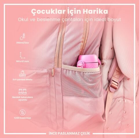 Ion8 - Çocuk Suluk - Dondurma- 350 ml - Sızdırmaz - BPA İçermeyen