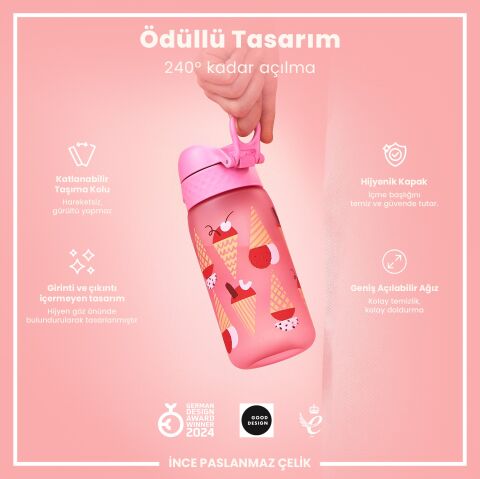 Ion8 - Çocuk Suluk - Dondurma- 350 ml - Sızdırmaz - BPA İçermeyen