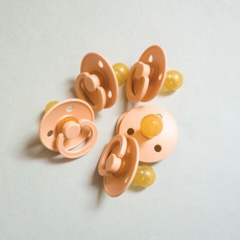 Bibs Colour Kauçuk Emzik - Peach - 6-18 Ay