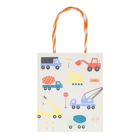 Meri Meri - Construction Party Bag - İnşaat Parti Çantaları - 8'Li