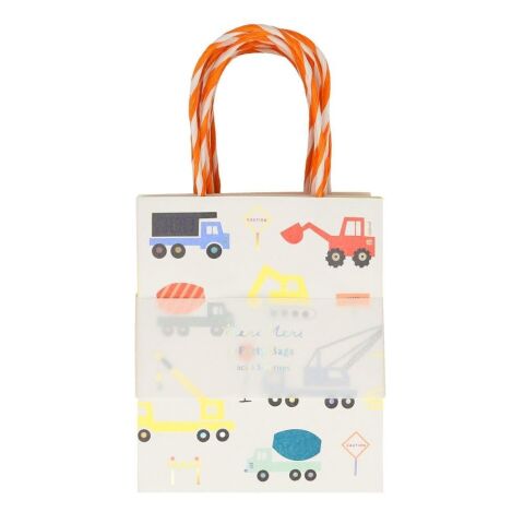Meri Meri - Construction Party Bag - İnşaat Parti Çantaları - 8'Li