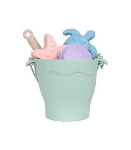 Swim Essentials Sea Animals Silikon Oyuncak Seti - Kova, Kürek ve 3 adet Kalıp