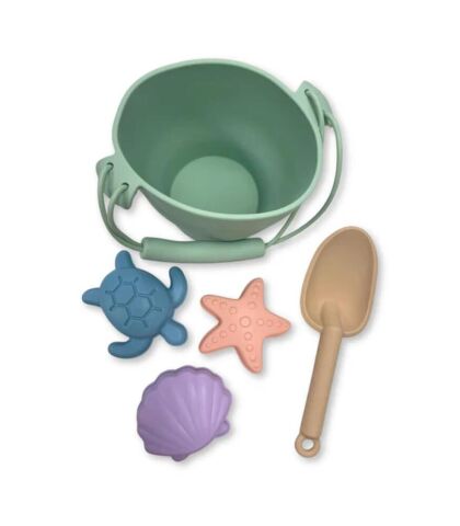 Swim Essentials Sea Animals Silikon Oyuncak Seti - Kova, Kürek ve 3 adet Kalıp