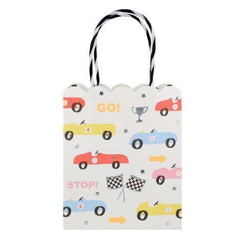 Meri Meri - Race Car Party Bags - Yarış Arabaları Parti Çantaları - 8'Li