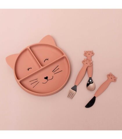 Trixie  Silicone Divided Suction Plate Mrs. Cat - Silikon Bölmeli Tabak