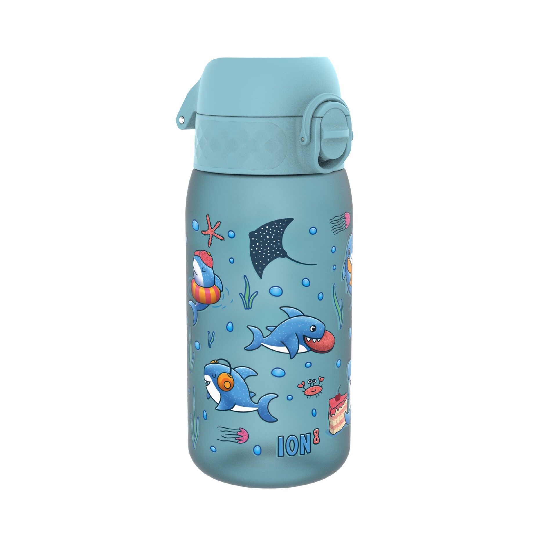 Ion8 - Çocuk Suluk - Mavi Köpekbalığı - 350 ml - Sızdırmaz - BPA İçermeyen