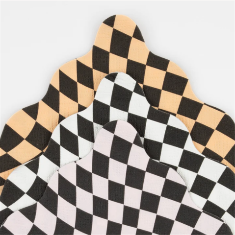 Meri Meri - Halloween Checker Large Napkins - Cadılar Bayramı Damalı Peçeteler (L) (16'Lı)