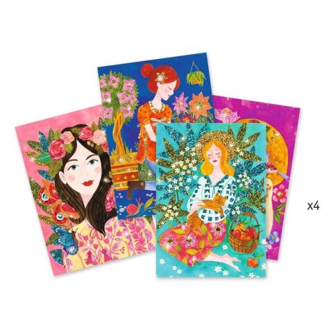 Djeco Simli Sanat Seti / The Scent Of Fowers - Glitter Board