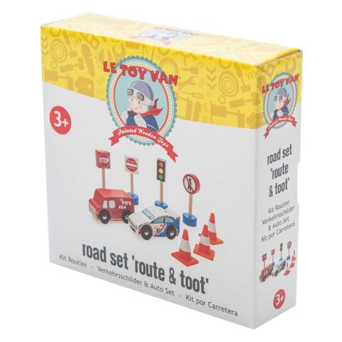 Le Toy Van Trafik Seti - Wooden Road Set Route & Toot
