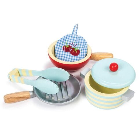 Le Toy Van Tencere ve Tava Seti - Wooden Pots & Pans Set