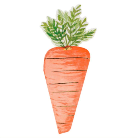 Meri Meri - Carrot Napkin - Havuç Peçeteler - 16'Lı