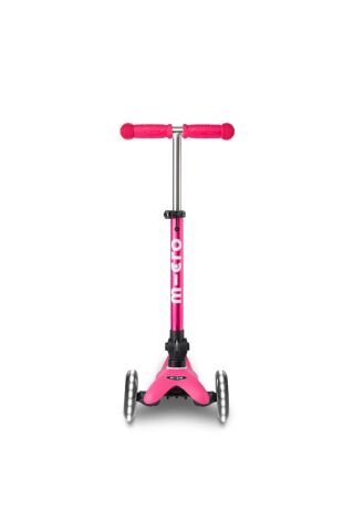 Mini Micro Scooter Deluxe Foldable LED Pink