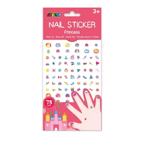 Avenir Simli Tırnak Çıkartmaları - Princess