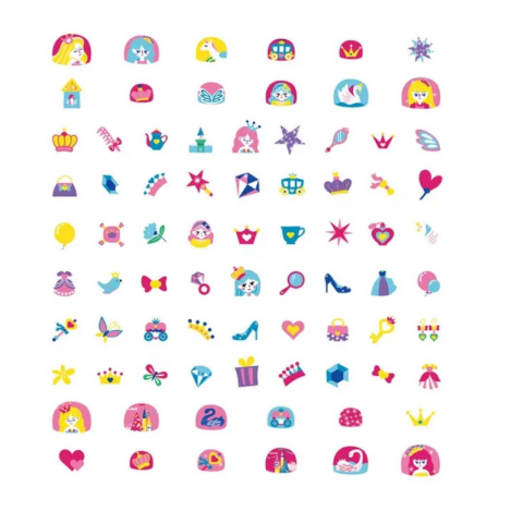 Avenir Simli Tırnak Çıkartmaları - Princess