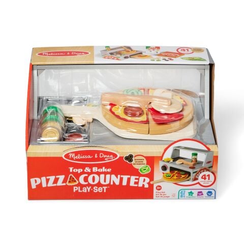 Melissa & Doug - Ahşap Pizza Tezgahı - Hazırla, Pişir ve Servis Et