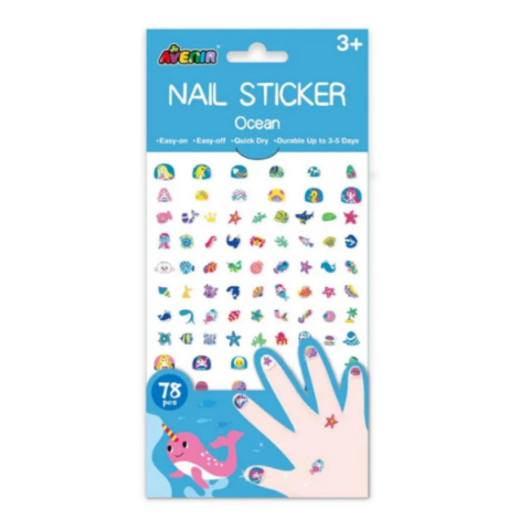 Avenir Simli Tırnak Çıkartmaları - Ocean