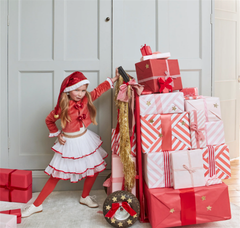 Meri Meri - Santa's Little Helper Kostüm / 5-6 Yaş