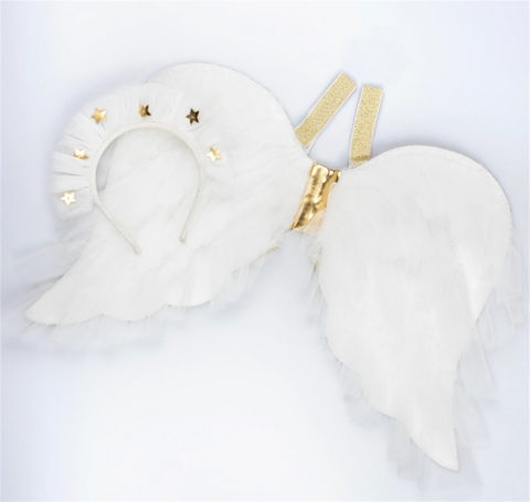 Meri Meri - Melek Kanatları Ve Tacı Kostüm Seti / 3-6 Yaş
