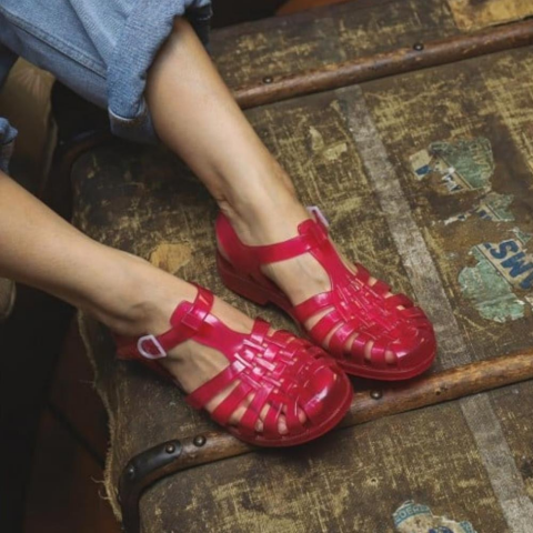 Meduse Sun Groseille Sandals - Sandalet Şeffaf Pembe